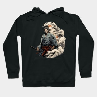 The samurai and the wave Hoodie